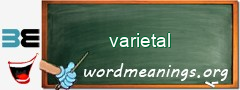 WordMeaning blackboard for varietal